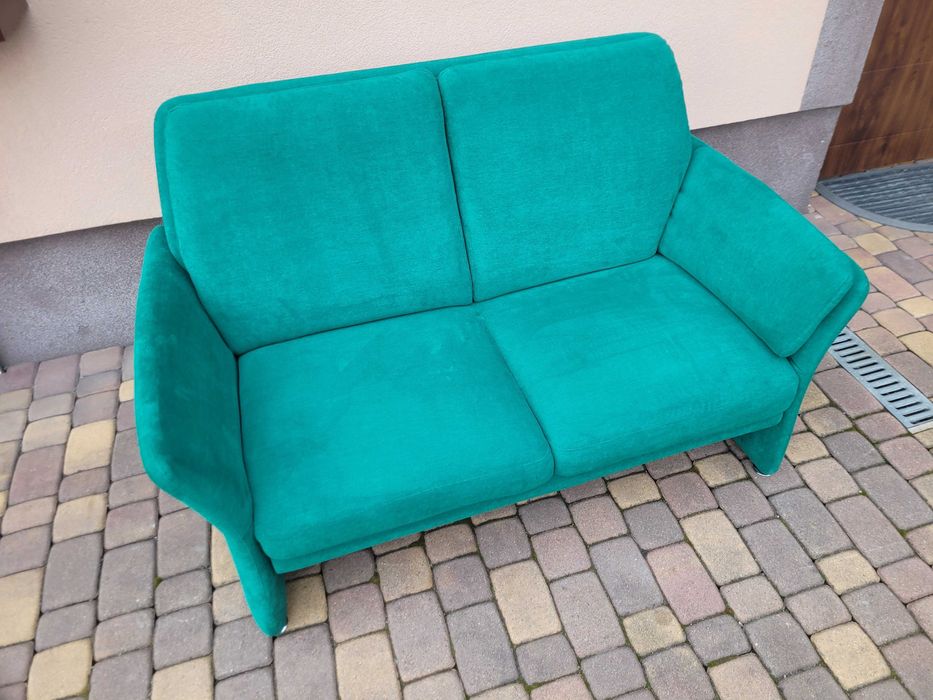 Sofa Z Funkcją Relax Zielona Możliwy Transport