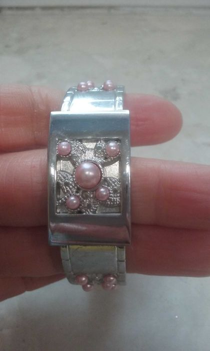 komplet kolczyki wisiorek bransoletka zegarek