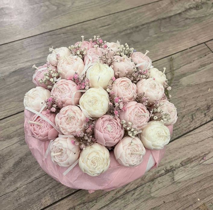 Букет з ароматизованих свічок ручної роботи