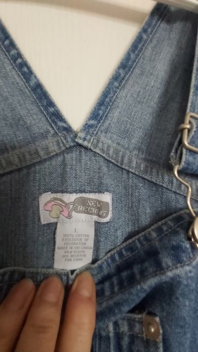 Dzinsowe ogrodniczki ciążowe  z USA L