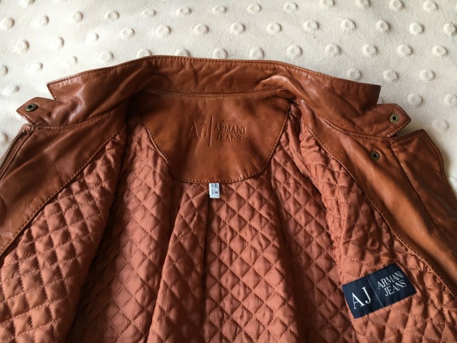 Kurtka skórzana Armani Jeans, rozmiar 42