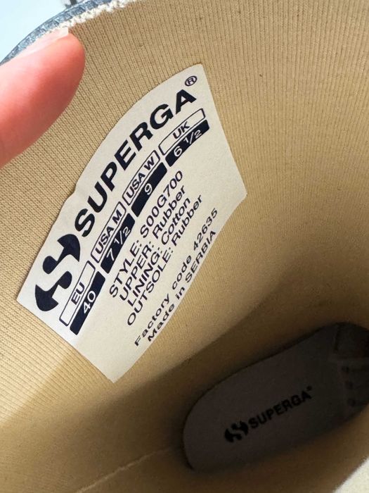Жіночі гумові чобітки Superga, 37р, 40р