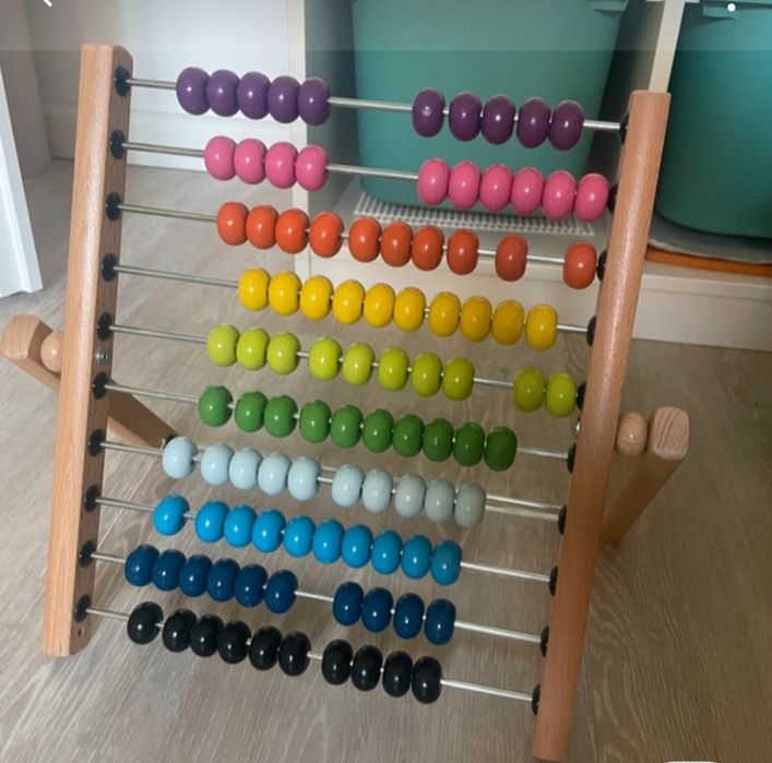 Liczydło duże kolorowe drewniane IKEA
