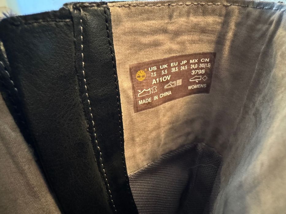 Timberland women's Wenham mid lace black long boots, leather.