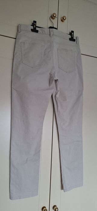 Calça Slim Fit Sarja Creme Homem Tam 40