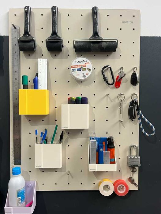 Organizador parede - Quadro perfurado organização e decoração