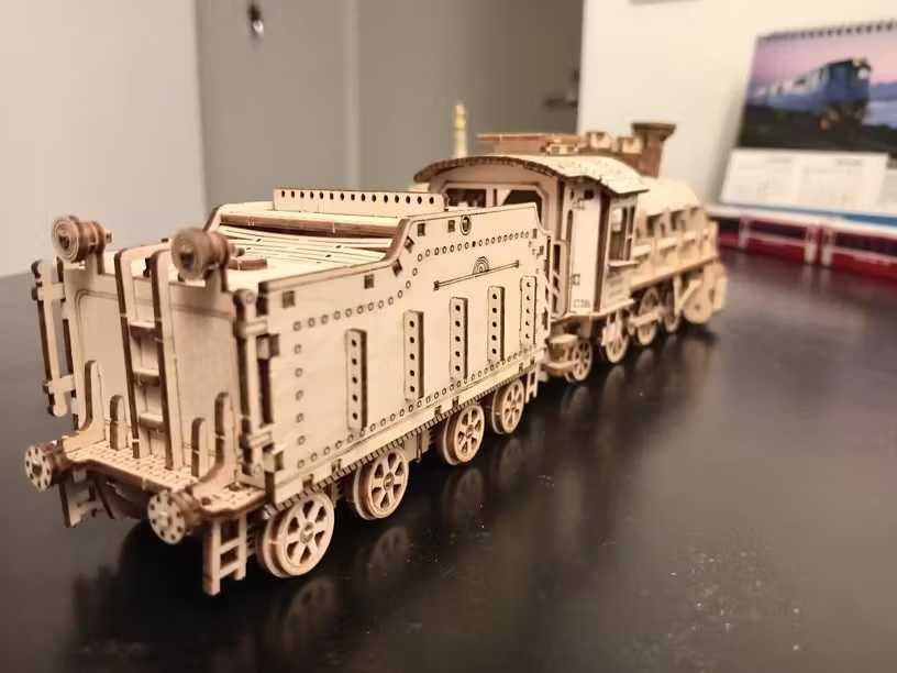 Дерев’яний 3D Конструктор " Потяг ". 3D дерев'яний головоломка поїзд.