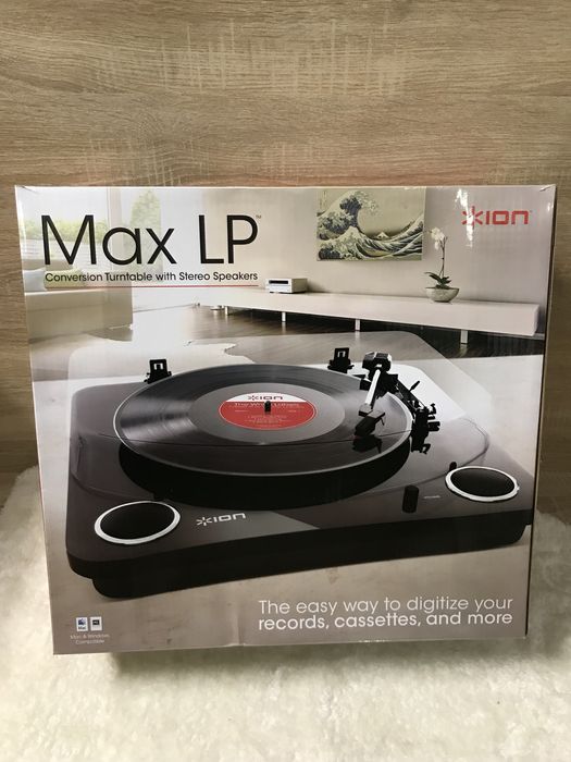 gramofon konwersyjny z głośnikiem stereo