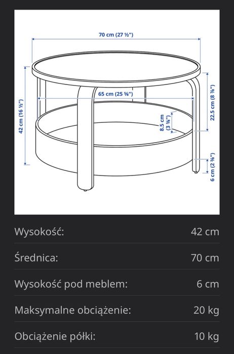 Stolik kawowy Ikea BORGEBY