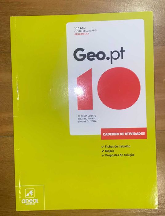 Caderno de Atividades Geografia 10º Ano.                Excelente estado.
