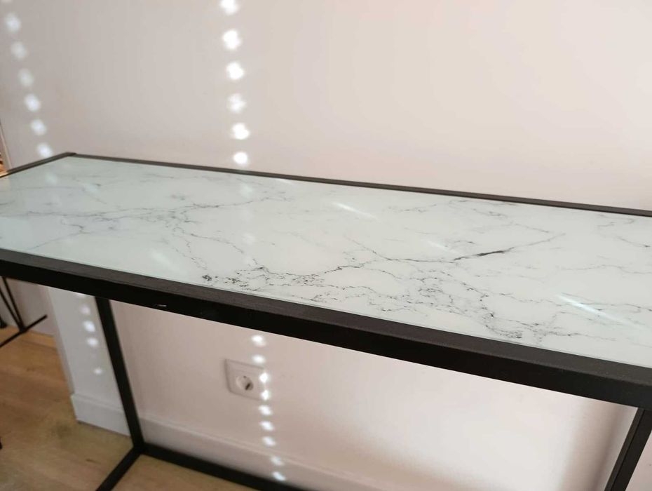 Consolas de entrada/sala de estar modernas estilo mármore e ferro