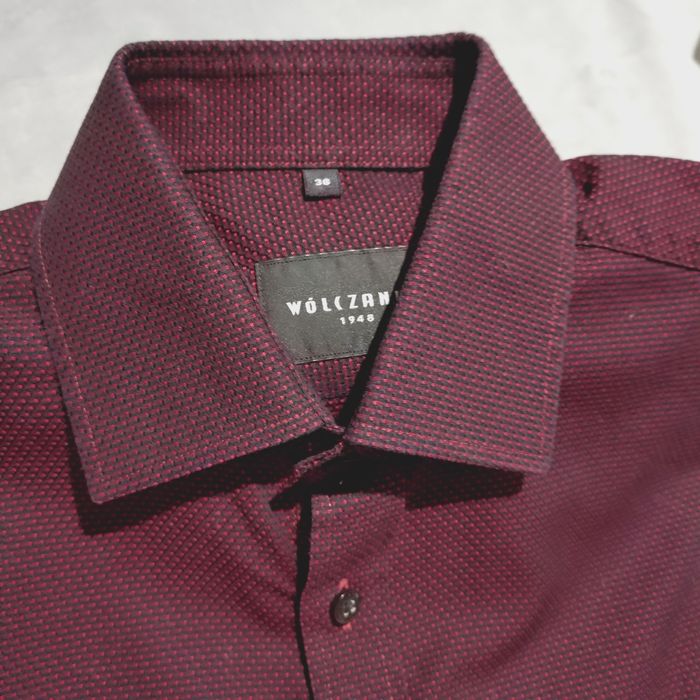 Bordowa koszula Wólczanka