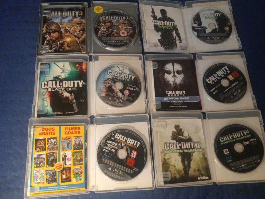 Lote de 6 jogos Call of Duty – PS3 Clássicos