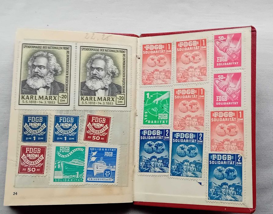 Legitymacja związku zawodowego FDGB - NRD, 1951 r.