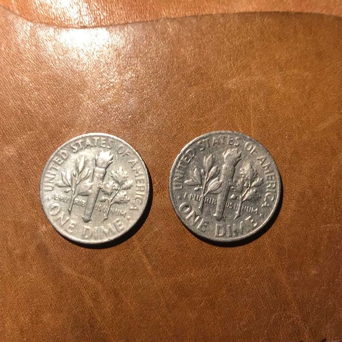 USA amerykańskie dwie monety ONE DIME 1966