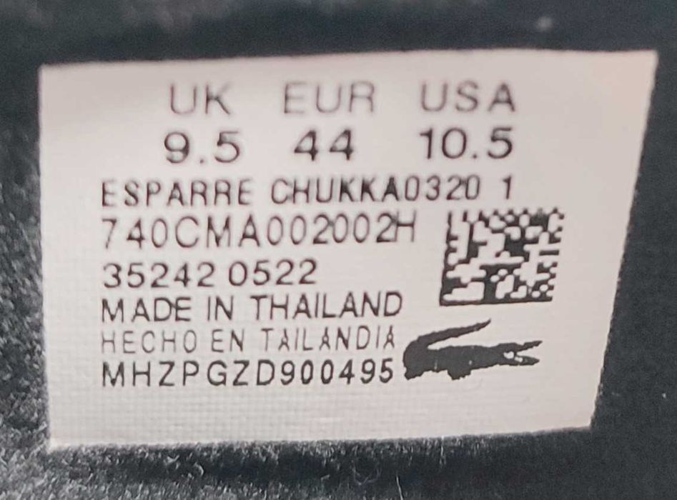 Lacoste Esparre Chukka oryginalne buty r.44