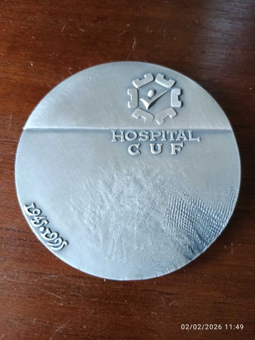 Medalha Prata Maciça Numerada 8 cm 277 gr