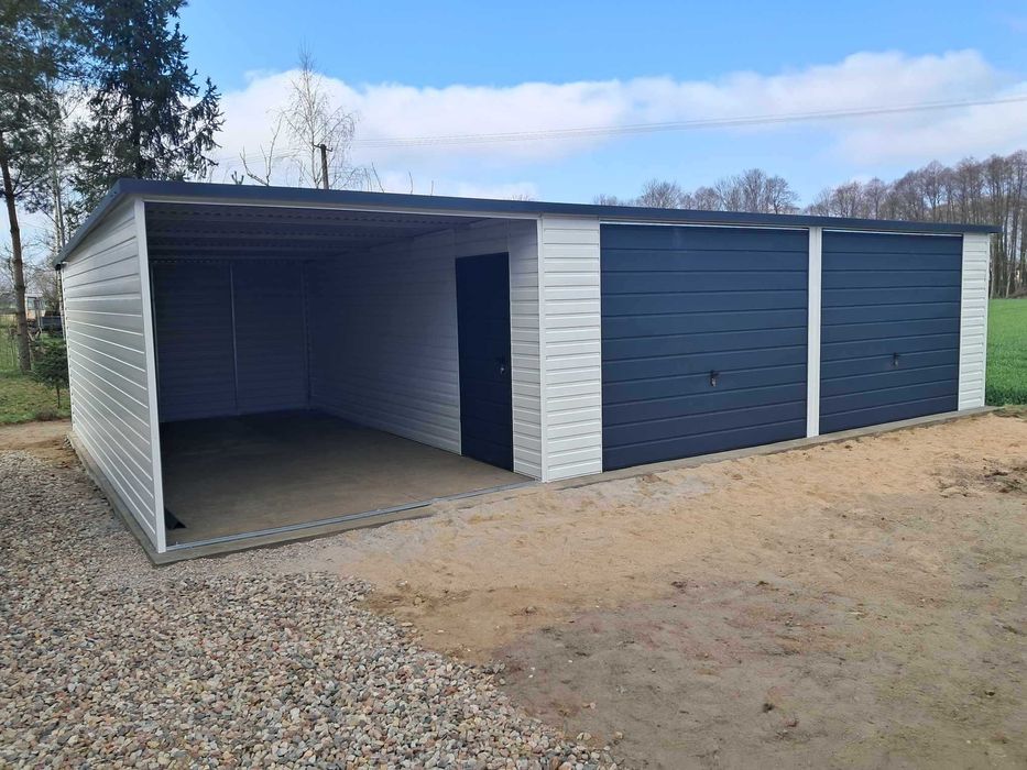 Garaż blaszany 10x6.  KONSTRUKCJA W OCYNKU. Producent. CAŁA Polska