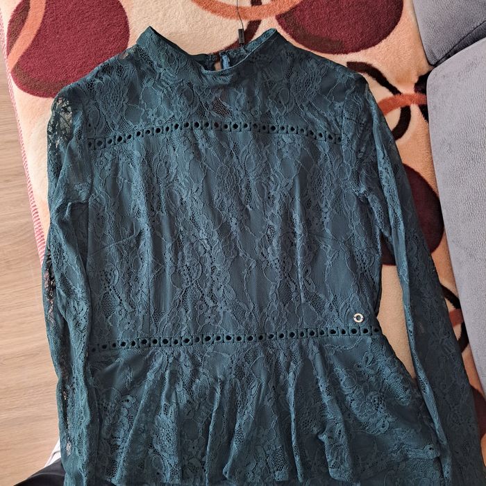 Sukienka koronka Top Secret 40 L ciemna zieleń nowa