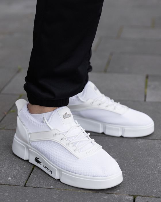 Lacoste White, кросівки на літо, чоловічі