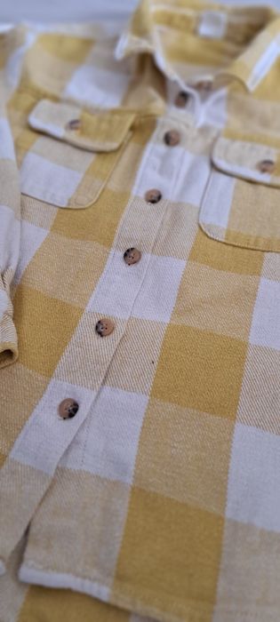 Koszula cool club 134 140 żółty żółta krata kratka flanela