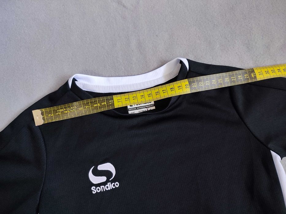 Футболка детская спорт черная Sondico 5-6 лет, 110-118 см