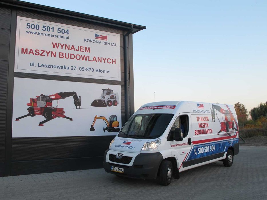 Wynajem ładowarek teleskopowych Grodzisk Maz Manitou JCB Korona Rental