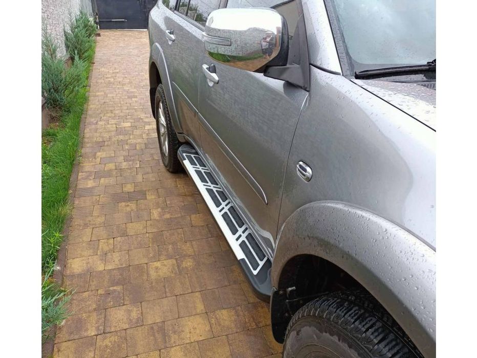 Mitsubishi Pajero Sport 2008-2015 Бокові пороги Sunrise 2 шт алюміній