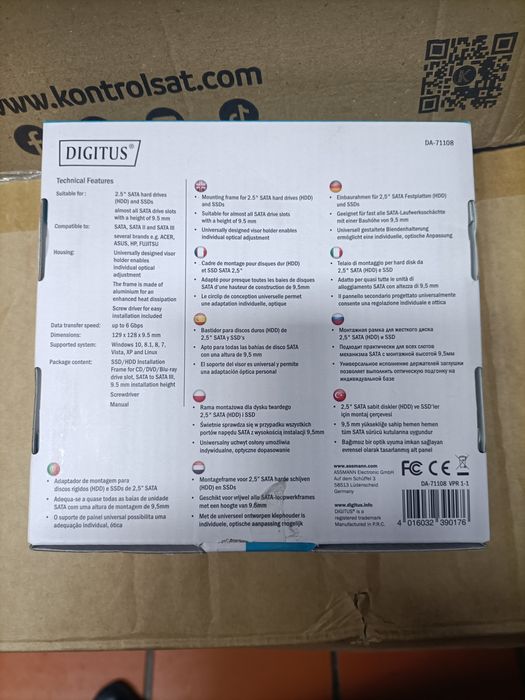 Adaptador de drive de DVD para disco SSD portátil.