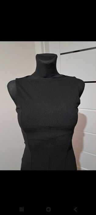 Długa czarna sukienka – Boohoo, rozmiar S, nowa z metką