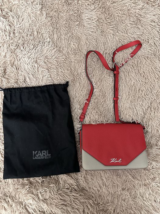 Сумка karl lagerfeld червона