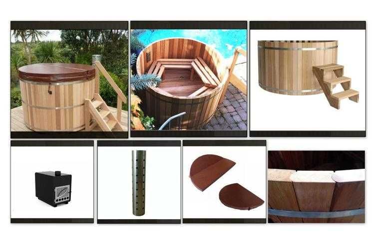 Ofuro japonês / Banheira de madeira exterior