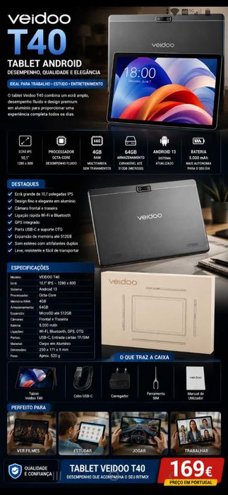 Tablet 169€. Oportunidade