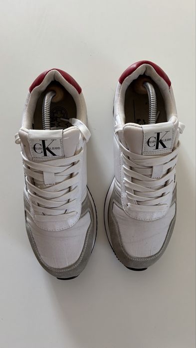 Оригінальні шкіряні кеди кросівки Calvin Klein Bright White білі  літні легкі сучасні зручні