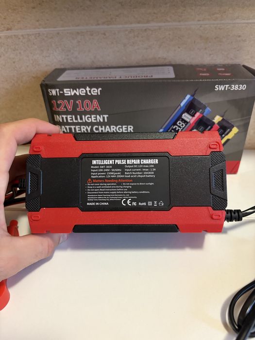 Carregador de baterias Inteligente 12V 10A