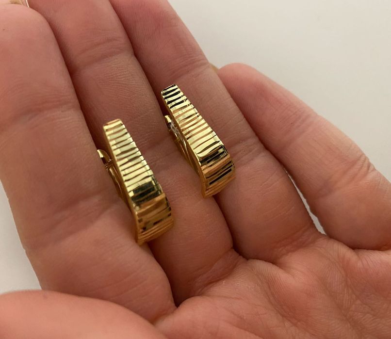 Nowe, ZŁOTE Kolczyki ŁEZKI  1,72 g, próba 585, 14K