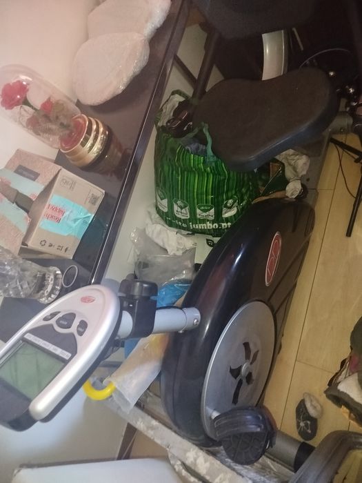 bicicleta estática banco baixo