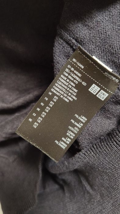 Sweter Uniqlo r. S granat serek LEN