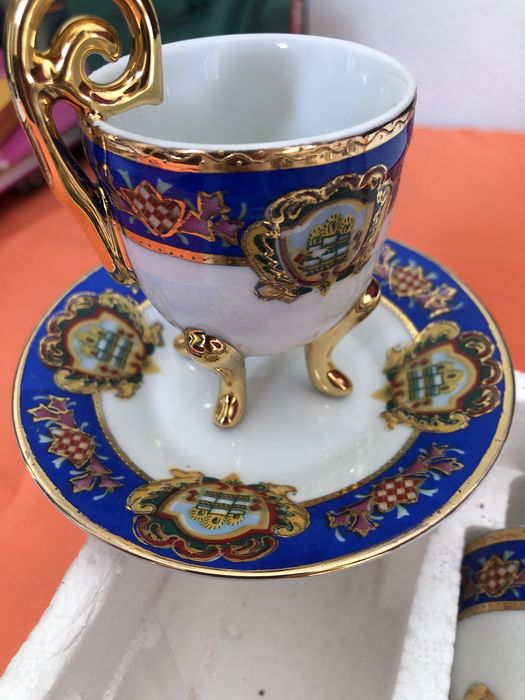 Conjunto chá porcelana completo JD