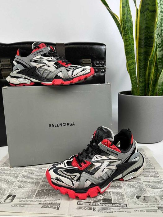 !SALE! Balenciaga Track 2.0 Grey White Red Premium 39 40 41 42 43 44 45 46 баленсіага трак