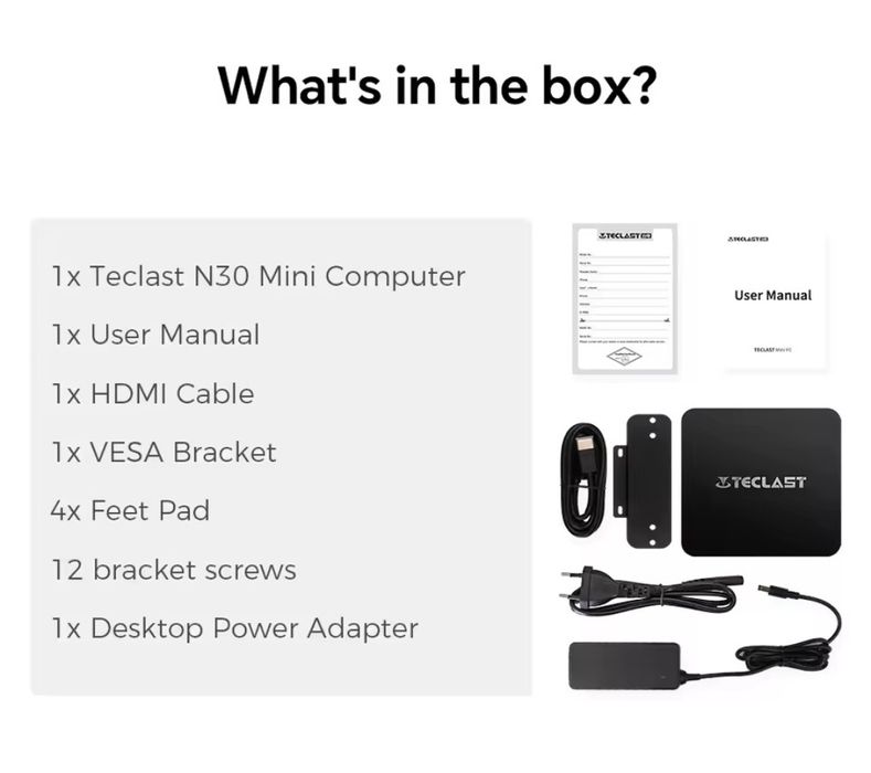Mini PC Teclast N30 Intel N150 16/512Гб міні пк