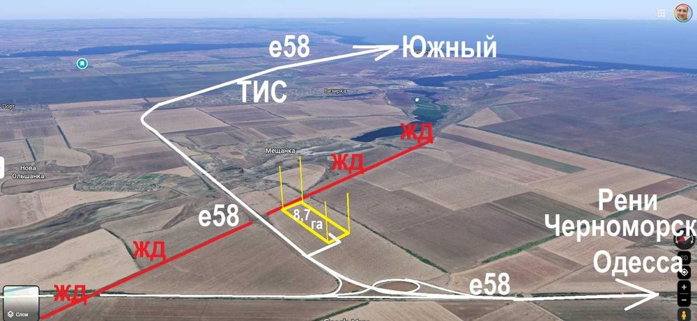 Участок 8,7 га под солнечные панели, элеватор, склады или производство