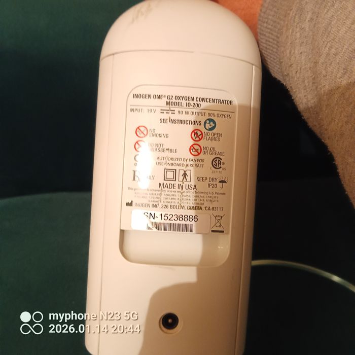 Inogen One G2 przenośny koncentrator tlenu