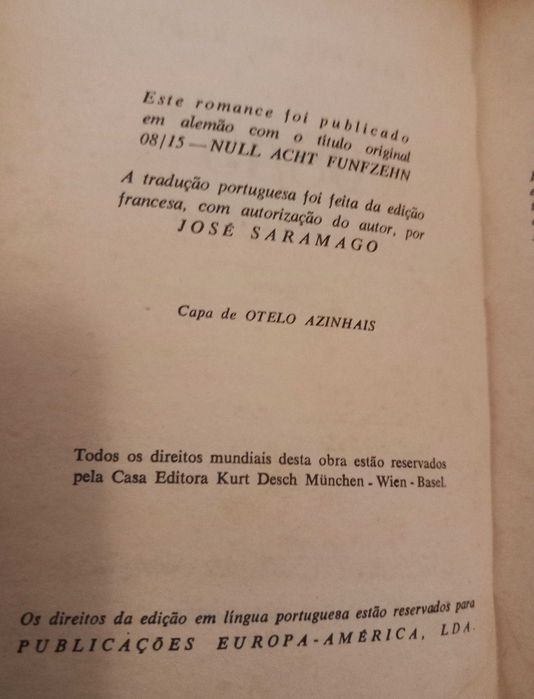 Hellmut Kirst - 4 livros 08/15 (Trad. J. Saramago)
