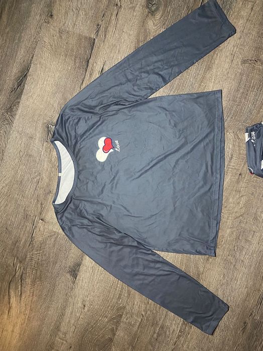 Сіра жіноча піжама в сердечках M комплект кофта-штани для дому