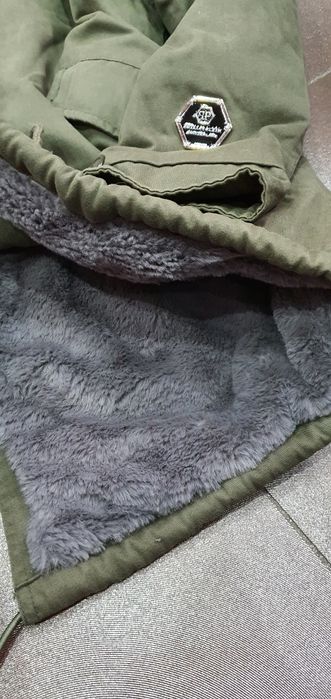 Parka zimowa damska khaki futro naturalne lis jenot kolory premium PP