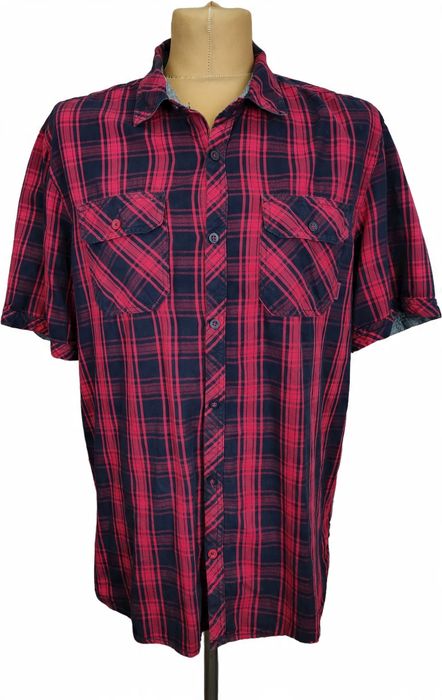 Cropp czerwona koszula w kartę grundge rozm xl