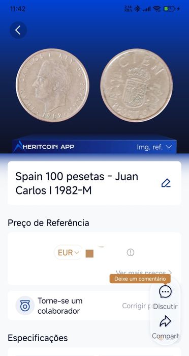Moeda de 100 Pesetas