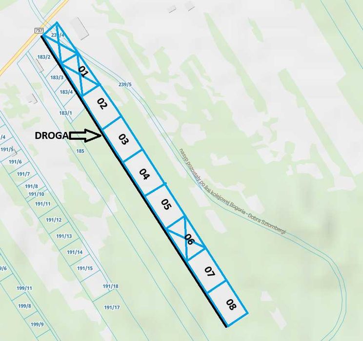 Działki budowlane Mostki