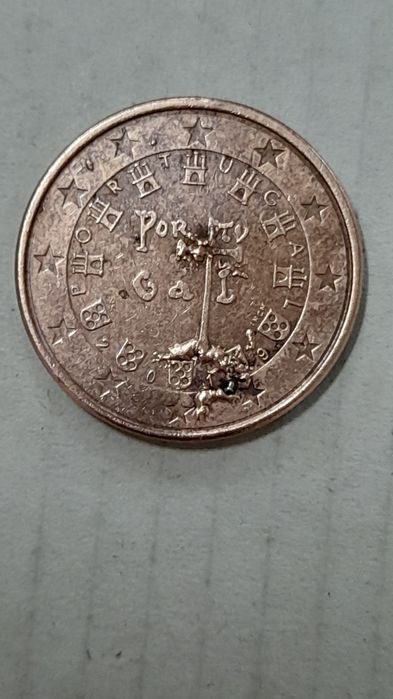 Moeda de 5centimos c/ defeito